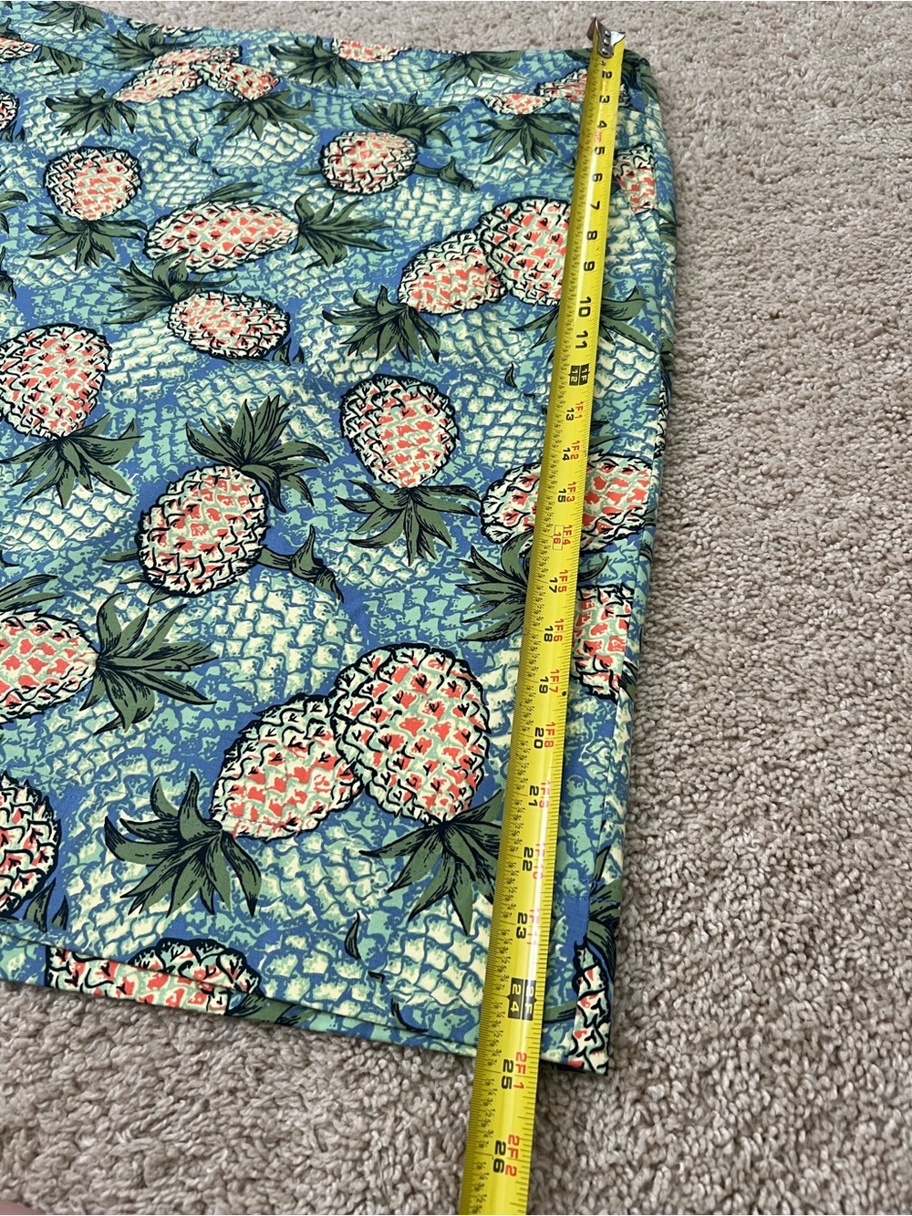 Talbots Size 16W Pineapple Tropical Print Pencil Skirt Plus Size - Picture 3 of 6